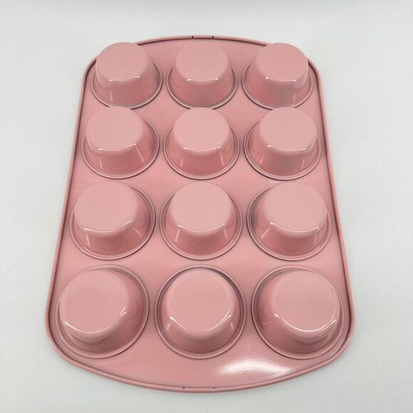 PARIS HILTON 🎀 12 CUP MUFFIN CUPCAKE PAN Pink Nonstick NEW - Picture 4 of 5
